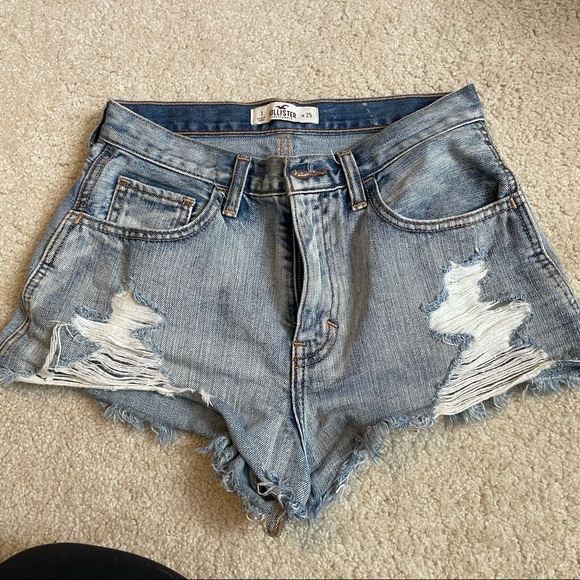 Hollister Ripped Denim Shorts 